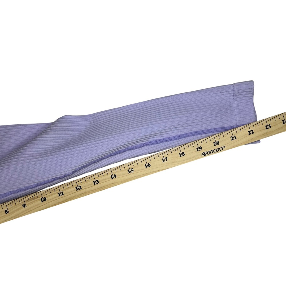 Unbranded Lavender Ribbed‎ High Waisted Scrunch Butt Seamless Leggings Purple M - Picture 3 of 6